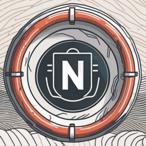 A netflix profile icon floating in a lifebuoy on digital waves