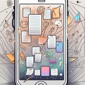 A cluttered iphone screen filled with note icons