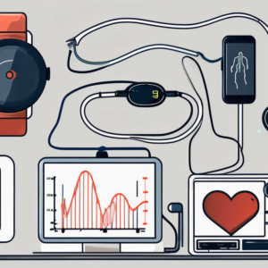 Various technological devices like a heart rate monitor